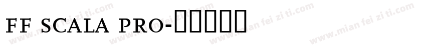 ff scala pro字体转换